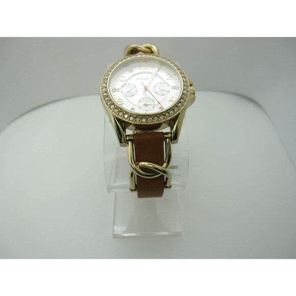 Women's Fossil 10ATM WR Crystals Analog 40mm Dial Watch (C988) - Picture 5 of 12